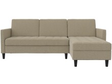 Schlafsofa >Palermo< in Cappuccino, Leinenstoff-Optik - 213x82x154cm (BxHxT)