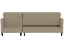 Schlafsofa >Palermo< in Cappuccino, Leinenstoff-Optik - 213x82x154cm (BxHxT)