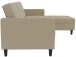 Schlafsofa >Palermo< in Cappuccino, Leinenstoff-Optik - 213x82x154cm (BxHxT)