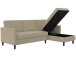 Schlafsofa >Palermo< in Cappuccino, Leinenstoff-Optik - 213x82x154cm (BxHxT)