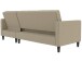 Schlafsofa >Palermo< in Cappuccino, Leinenstoff-Optik - 213x82x154cm (BxHxT)