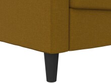 Schlafsofa >Palermo< in Curry, Leinenstoff-Optik - 213x82x154cm (BxHxT)
