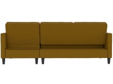 Schlafsofa >Palermo< in Curry, Leinenstoff-Optik - 213x82x154cm (BxHxT)