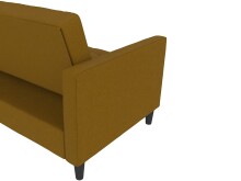 Schlafsofa >Palermo< in Curry, Leinenstoff-Optik - 213x82x154cm (BxHxT)