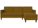 Schlafsofa >Palermo< in Curry, Leinenstoff-Optik - 213x82x154cm (BxHxT)