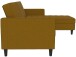 Schlafsofa >Palermo< in Curry, Leinenstoff-Optik - 213x82x154cm (BxHxT)