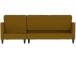 Schlafsofa >Palermo< in Curry, Leinenstoff-Optik - 213x82x154cm (BxHxT)
