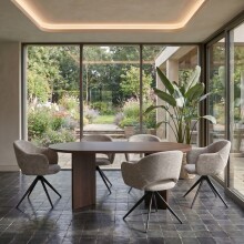 Esstisch >Wien< in Walnuss Dekor braun, MDF - 160x76x90cm (BxHxT)