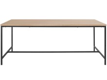 Esstisch >Kiel< in Eiche Dekor natur, MDF/Metall - 200x76x100cm (BxHxT)