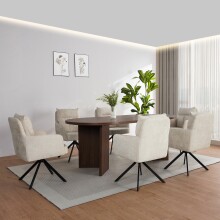 Esstisch >Wien< in Wallnuss Dekor braun, MDF - 200x76x100cm (BxHxT)