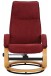 Relaxsessel >Porto< inkl. Hocker, Rot, Mikrofaser/Holz - 67x103x85cm (BxHxT)