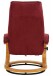 Relaxsessel >Porto< inkl. Hocker, Rot, Mikrofaser/Holz - 67x103x85cm (BxHxT)