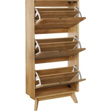 Schuhschrank >Essen< mit 3 Klappen in Eichenoptik - 60x125x24cm (BxHxT)