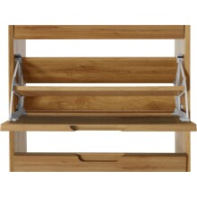 Schuhschrank >Essen< mit 3 Klappen in Eichenoptik - 60x125x24cm (BxHxT)