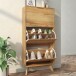 Schuhschrank >Essen< mit 3 Klappen in Eichenoptik - 60x125x24cm (BxHxT)