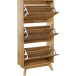 Schuhschrank >Essen< mit 3 Klappen in Eichenoptik - 60x125x24cm (BxHxT)