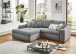 Polsterecke >Luno< Stauraum+Schlaffunktion, Cord grau - 241x89x175cm (BxHxT)