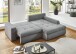 Polsterecke >Luno< Stauraum+Schlaffunktion, Cord grau - 241x89x175cm (BxHxT)