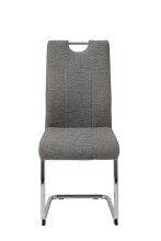 Freischwinger >ALINA S< (2er-Set) mit Griff, Bezug Grau - 43x98x59 (BxHxT)