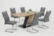 Freischwinger >ALINA S< (2er-Set) mit Griff, Bezug Grau - 43x98x59 (BxHxT)