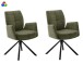 Armlehnstuhl >Morella< (2er-Set) drehbar, in anthrazirt oder olive - 60x87x61 (BxHxT)