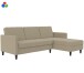 Schlafsofa >Palermo< in Cappuccino, Leinenstoff-Optik - 213x82x154cm (BxHxT)