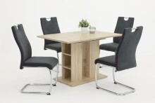 Freischwinger >ALINA S< (2er-Set) mit Griff, in Anthrazit - 43x98x59 (BxHxT)