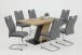 Freischwinger >ALINA S< (4er-Set) mit Griff in Grau - 43x98x59 (BxHxT)