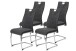 Freischwinger >ALINA S< (4er-Set) mit Griff, in Anthrazit - 43x98x59 (BxHxT)