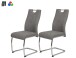 Freischwinger >ALINA S< (2er-oder 4er Set) mit Griff, Bezug grau oder anthrazit - 43x98x59 (BxHxT)