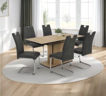 Freischwinger >FLORA II S< (2er-Set) mit Griff, in Vintage Anthrazit - 43x98x59 (BxHxT)