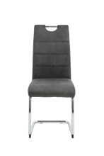 Freischwinger >FLORA II S< (2er-Set) mit Griff, in Vintage Anthrazit - 43x98x59 (BxHxT)