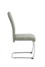 Freischwinger >FLORA II S< (4er-Set) mit Griff, in Vintage Grau - 43x98x59 (BxHxT)