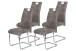 Freischwinger >FLORA II S< (4er-Set) mit Griff, in Vintage Grau - 43x98x59 (BxHxT)