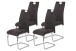Freischwinger >FLORA II S< (4er-Set) mit Griff in Vintage Anthrazit - 43x98x59 (BxHxT)