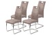 Esszimmerstuhl >FLORA II S< (4er-Set) mit Griff in Vintage Beige - 43x98x59 (BxHxT)