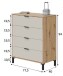 Kommode >LOIRA< in Asteiche / Kaschmir - 77,5x94x40 (BxHxT)