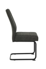 Freischwinger >KERSTIN S< (2er-Set) Federkorb, Griff, Vintage Anthrazit - 49x100x61 (BxHxT)