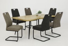 Freischwinger >KERSTIN S< (4er-Set) Federkorb, Griff, Schlamm - 49x100x61 (BxHxT)
