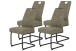 Freischwinger >KERSTIN S< (4er-Set) Federkorb, Griff, Schlamm - 49x100x61 (BxHxT)