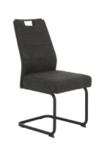 Freischwinger >KERSTIN S< (4er-Set) Federkorb, Griff, Vintage Anthrazit - 49x100x61 (BxHxT)