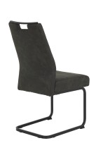 Freischwinger >KERSTIN S< (4er-Set) Federkorb, Griff, Vintage Anthrazit - 49x100x61 (BxHxT)