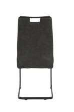 Freischwinger >KERSTIN S< (4er-Set) Federkorb, Griff, Vintage Anthrazit - 49x100x61 (BxHxT)