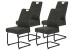 Freischwinger >KERSTIN S< (4er-Set) Federkorb, Griff, Vintage Anthrazit - 49x100x61 (BxHxT)