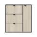 Schuhschrank >GARONA< Schuhkipper, Anthrazitgrau / Eiche Dekor - 105x112x24 (BxHxT)