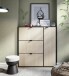 Schuhschrank >GARONA< Schuhkipper, Anthrazitgrau / Eiche Dekor - 105x112x24 (BxHxT)