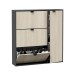 Schuhschrank >GARONA< Schuhkipper, Anthrazitgrau / Eiche Dekor - 105x112x24 (BxHxT)