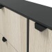Schuhschrank >GARONA< Schuhkipper, Anthrazitgrau / Eiche Dekor - 105x112x24 (BxHxT)