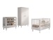 Babymöbel-Set >Buche massiv< (3-tlg.) in weiß lackiert - 100x190x55 (BxHxT)