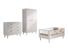 Babymöbel-Set >Buche massiv< (3-tlg.) in...